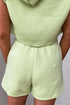 'Alina' Textured Hoodie and Shorts Set - Celes Fashion